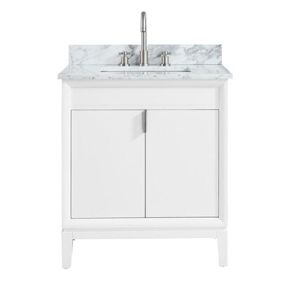 Avanity Emma 31 In White Single Sink Bathroom Vanity With