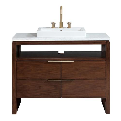 Avanity Giselle 43in Natural Walnut Finish Single Sink Bathroom Vanity