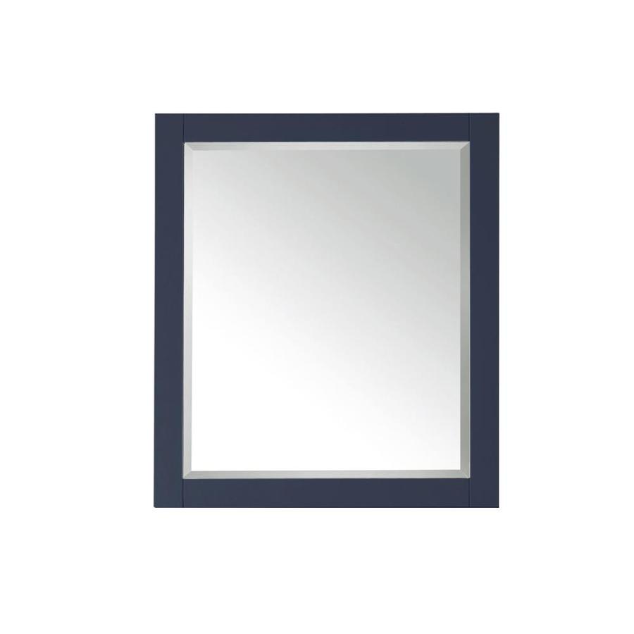 Avanity 28in Navy Blue Rectangular Bathroom Mirror in the Bathroom