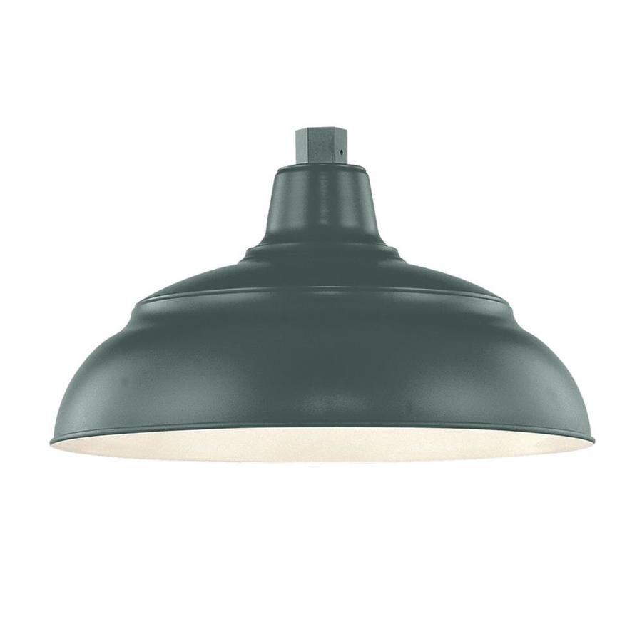 Millennium Lighting R Series Satin Green Single Farmhouse Dome Pendant