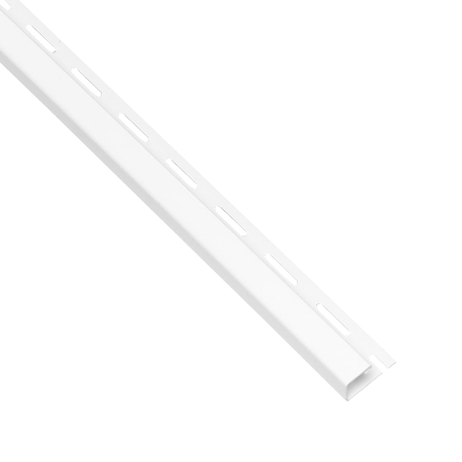Jchannel White 0.875in x 150in Vinyl Siding Trim at