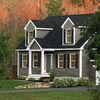 Wood grain vinyl siding