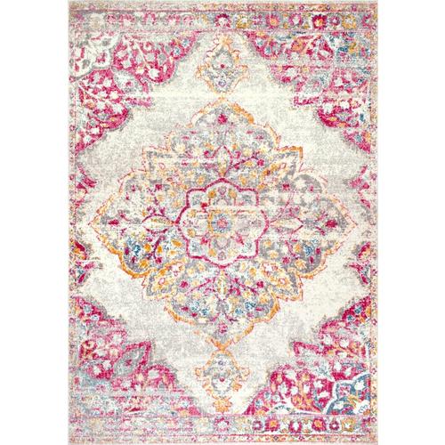 NuLOOM Pink Indoor Vintage Area Rug 5 x 7; Actual 5ft W x 7.
