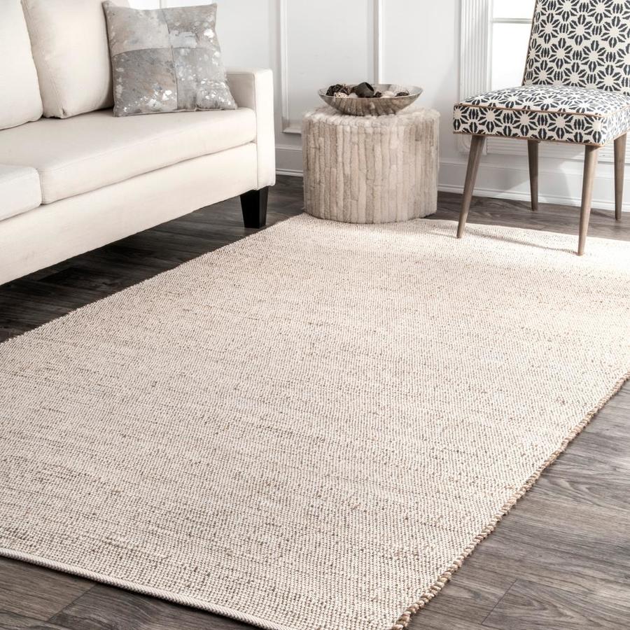 nuLOOM 6 x 9 Natural Indoor Solid Handcrafted Area Rug in the Rugs ...