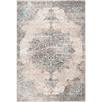 nuLOOM 8 x 10 Beige Indoor Floral/Botanical Vintage Area Rug nuLOOM 8 x 10 Beige Indoor Floral/Botanical Vintage Area Rug
