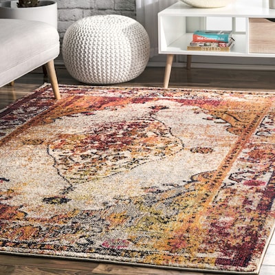 Nuloom Rust Indoor Bohemian Eclectic Area Rug Common 8 X 11 Nuloom Rust Indoor Bohemian Eclectic