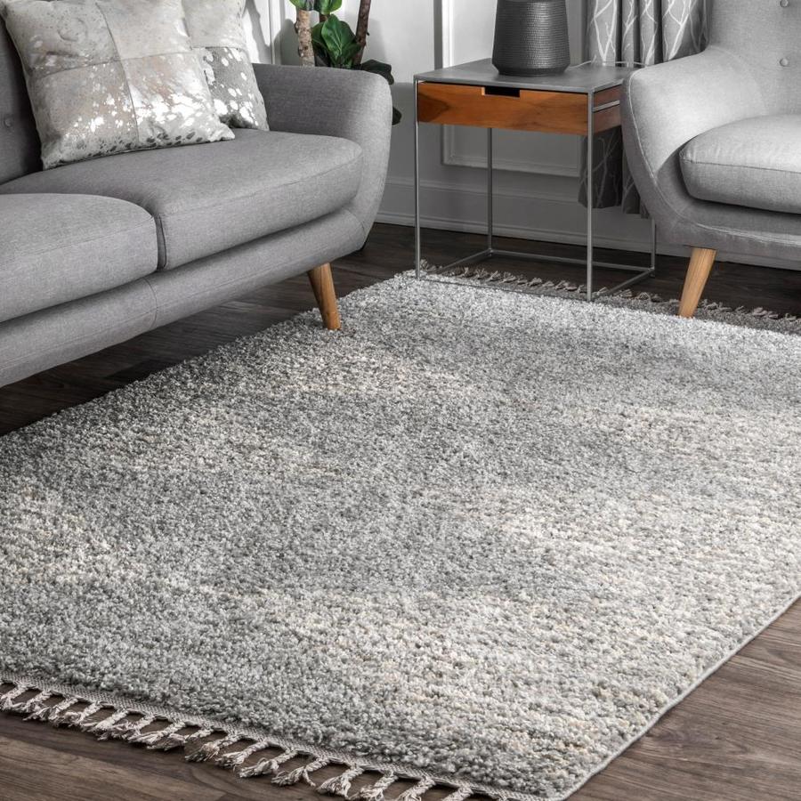 nuLOOM 5 x 8 Gray Indoor Geometric Moroccan Area Rug in the Rugs ...