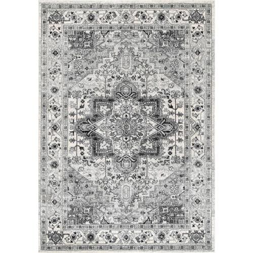 nuLOOM 8 x 10 Gray Indoor Distressed/Overdyed Vintage Area Rug in the Rugs department at