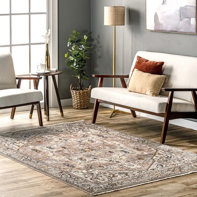 Nuloom Light Brown Indoor Vintage Area Rug Common 3 X 5 Actual Nuloom Light Brown Indoor Vintage Area