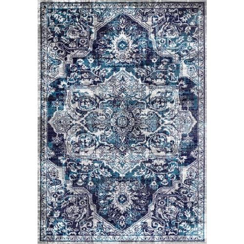 NuLOOM Blue Indoor Vintage Area Rug 9 x 12; Actual 9ft W x