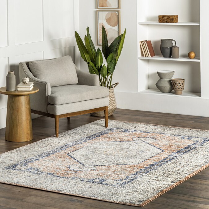 Nuloom 4 X 6 Orange Indoor Distressed Overdyed Vintage Area Rug In The Rugs Department At Com - 4 X 4 Area Rugs Nuloom 4 X 6 Orange Indoor Distressed Overdyed Vintage Area Rug In The Rugs Department At Com - 4 X 4 Area Rugs