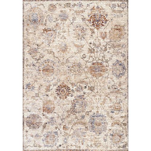 nuLOOM 8 x 10 Ivory Indoor Floral/Botanical Vintage Area Rug in the