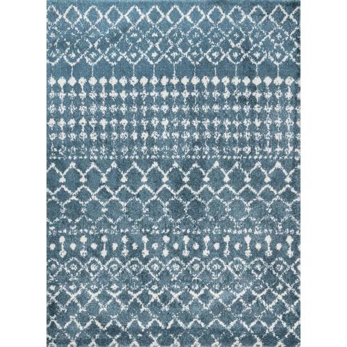 NuLOOM Light Blue Indoor Moroccan Area Rug 8 x 10; Actual 7.