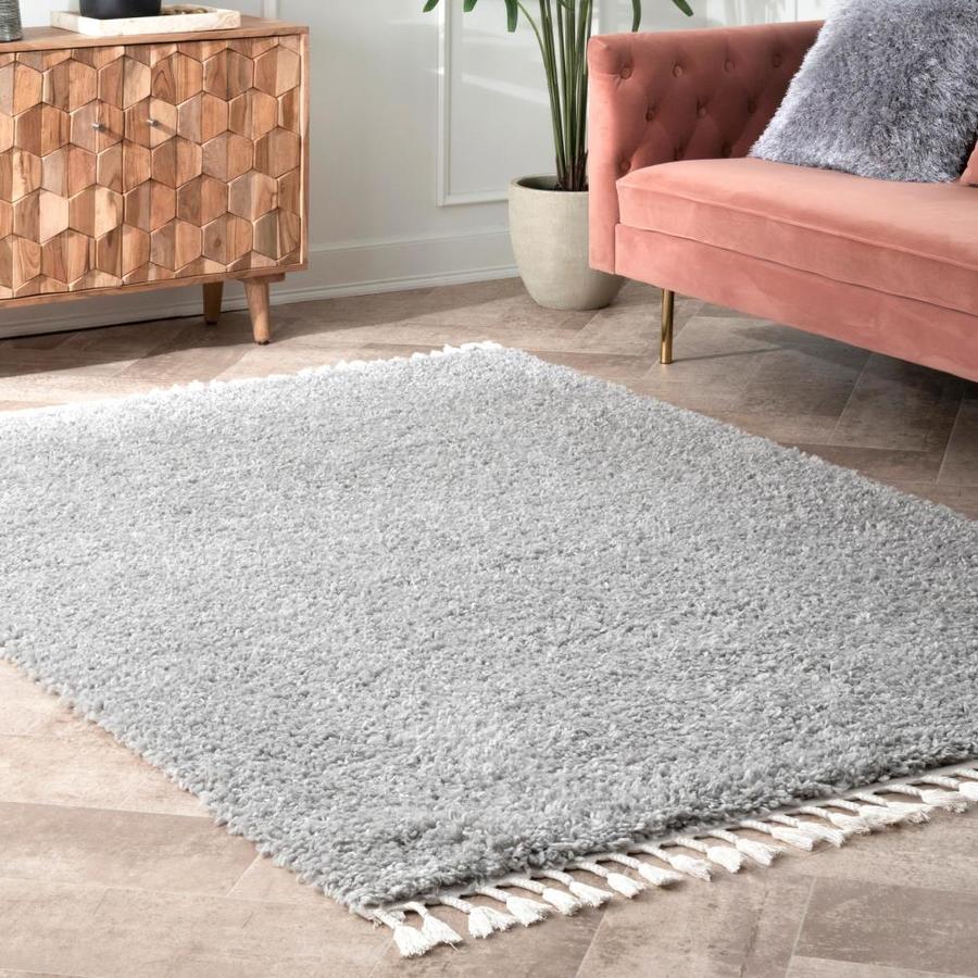 nuLOOM 9 x 12 Gray Indoor Solid Area Rug in the Rugs department at ...