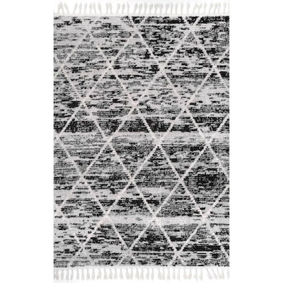 Nuloom Black Indoor Mid Century Modern Area Rug Common 8 X 11 Indoor Mid Century Modern Area Rug