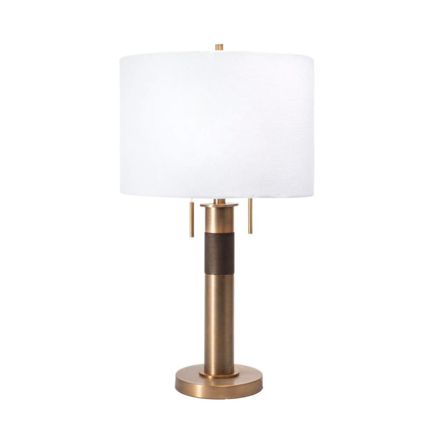 nuLOOM 27 -in Tubular Iron Column Cloth Shade Table Lamp