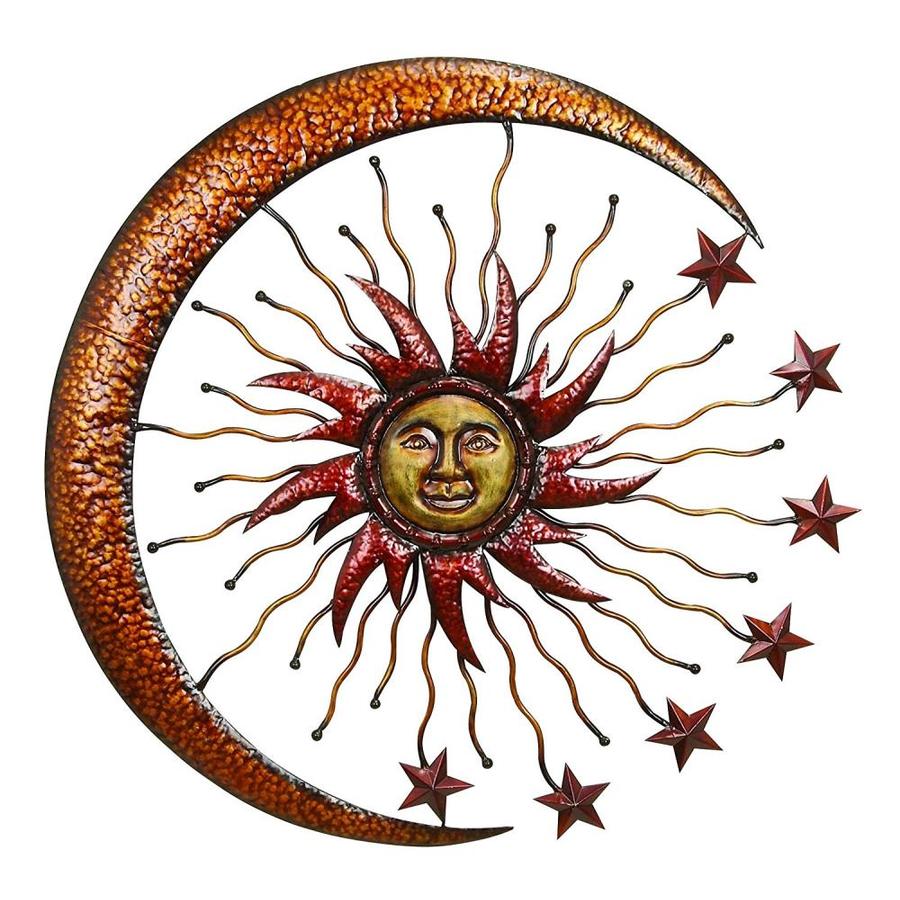 Benzara 36 In W X H Frameless Metal Sun And Moon Sculpture Benzara 36 In W X H Frameless Metal Sun And Moon Sculpture Wall Art