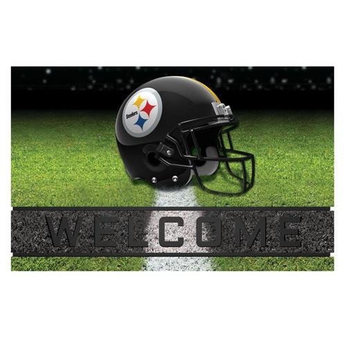 Fanmats Pittsburgh Steelers Rectangular Door Mat Actual 18 In X