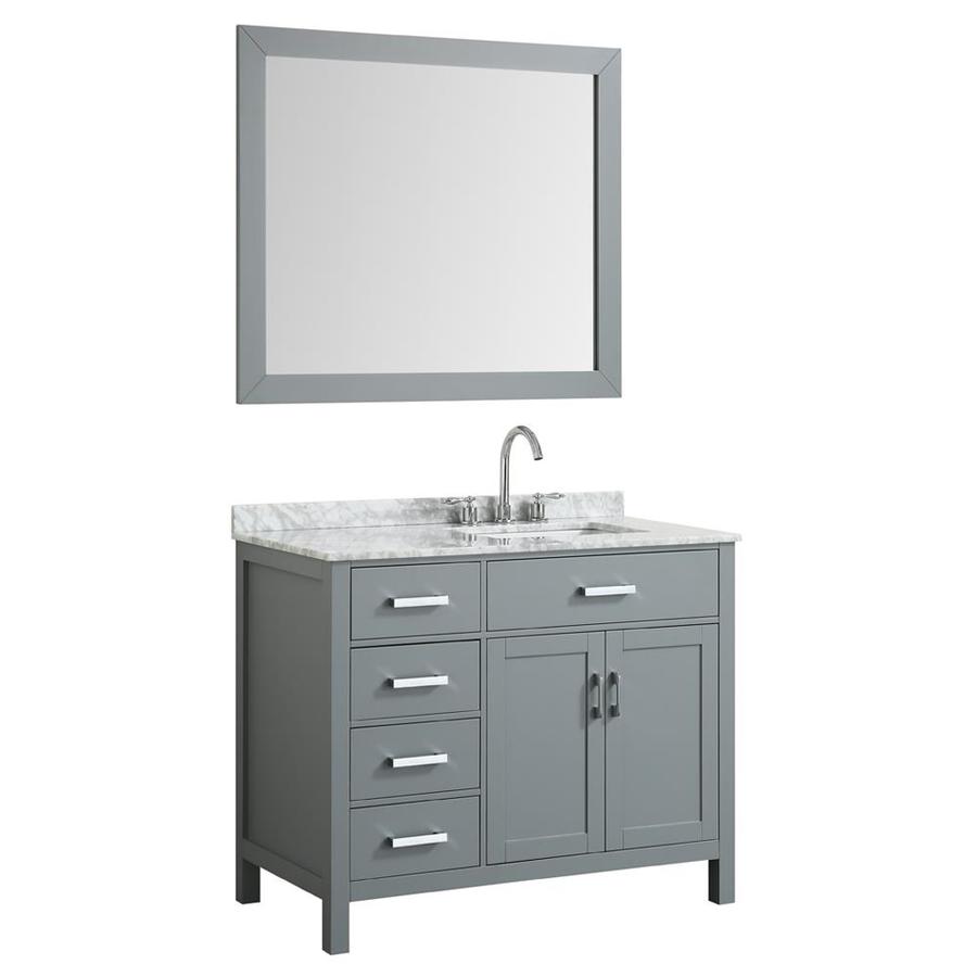 Belmont Decor Hampton 43 In Gray Single Sink Bathroom Vanity