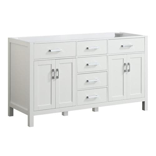 Belmont Decor Hampton 60 In White Bathroom Vanity Cabinet At Lowes Com