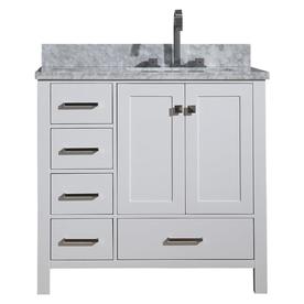 Ariel A037srcwrvo Cambridge 37" Free Standing Single Basin Vanity Set - White