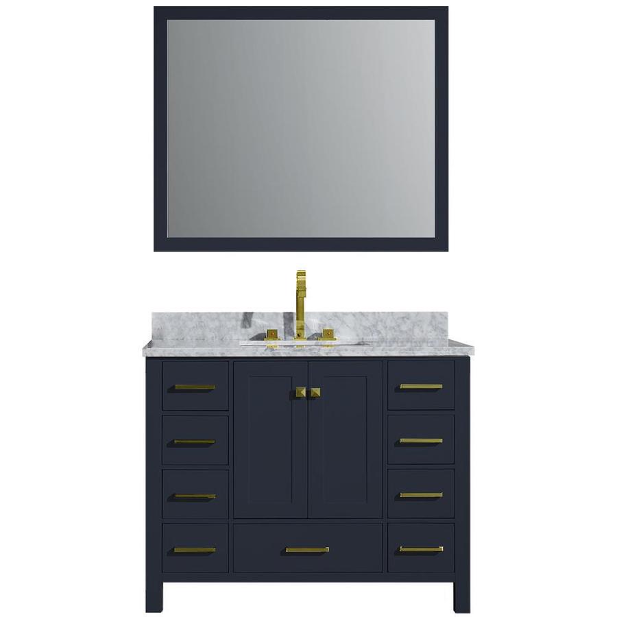 ARIEL Cambridge 43in Midnight Blue Single Sink Bathroom Vanity with