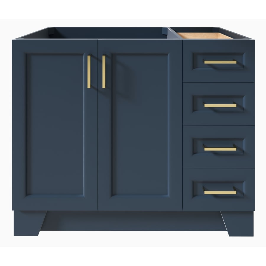 Ariel Taylor 42 In Midnight Blue Bathroom Vanity Cabinet At Lowes Com