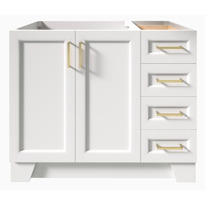 Ariel Taylor 42 In White Bathroom Vanity Cabinet At Lowes Com