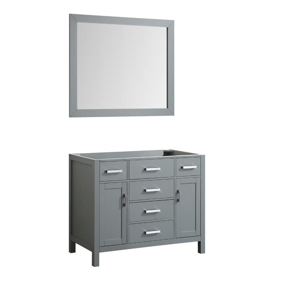 Belmont Decor Hampton 42 In Single Sink Base Cabinet In Grey With