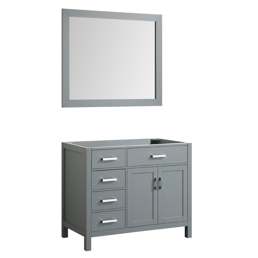 Beaumont Decor Hampton 42in Gray Bathroom Vanity (Mirror