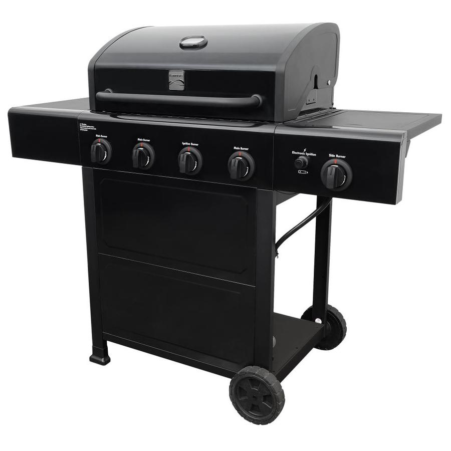 Kenmore Black 4-Burner Liquid Propane and Natural Gas Grill with 1 Side ...