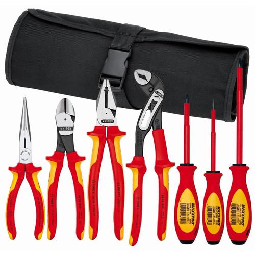 KNIPEX 1,000V 7-Pack Insulated Plier Set in the Plier Sets department ...