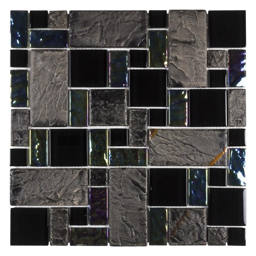 Elida Ceramica 12 X 12 Mosaic Onyx Slate Glass Wall Tile At