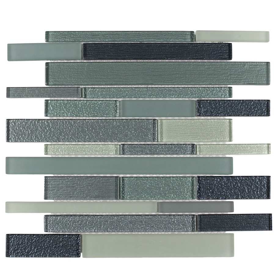 Shop Elida Ceramica Summer Breeze Brick Linear Mosaic Glass Wall Tile ...