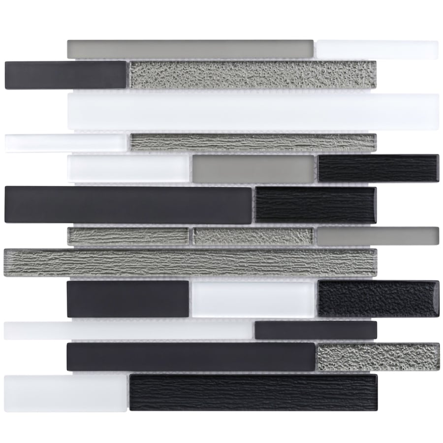 elida backsplash tile shimmering light elida ceramica black diamonds glass linear mosaic wall tile common 12in common elida backsplash tile shimmering light elida ceramica black diamonds glass linear mosaic wall tile common 12in common