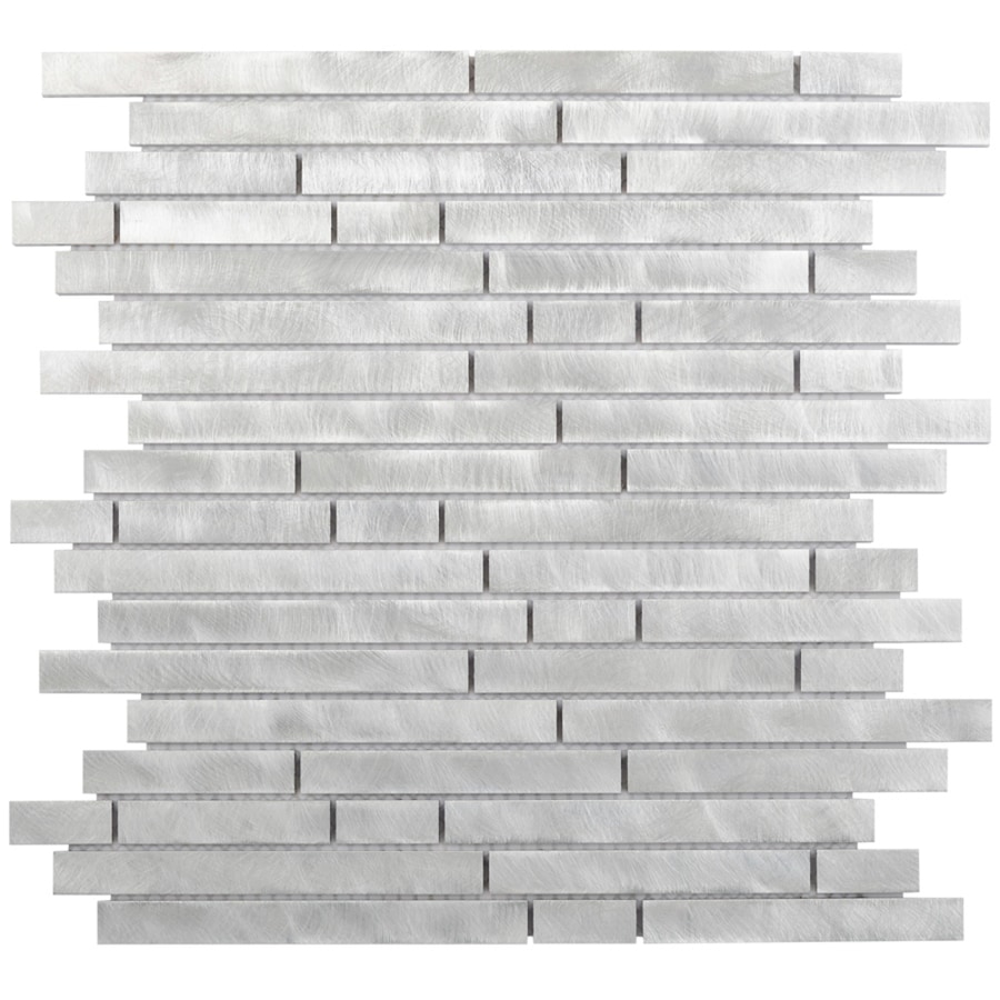 Shop Elida Ceramica Alumina-Bar Metal Linear Mosaic Wall Tile (Common ...