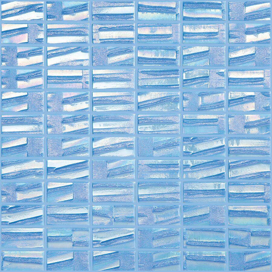 Elida Ceramica Ocean Wave Glass Mosaic Square Indoor/Outdoor Wall Tile