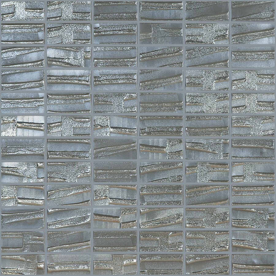 Elida Ceramica Textured Nickel Glass Mosaic Square Indoor Elida Ceramica Textured Nickel Glass Mosaic Square Indoor Outdoor Wall Tile Common 12
