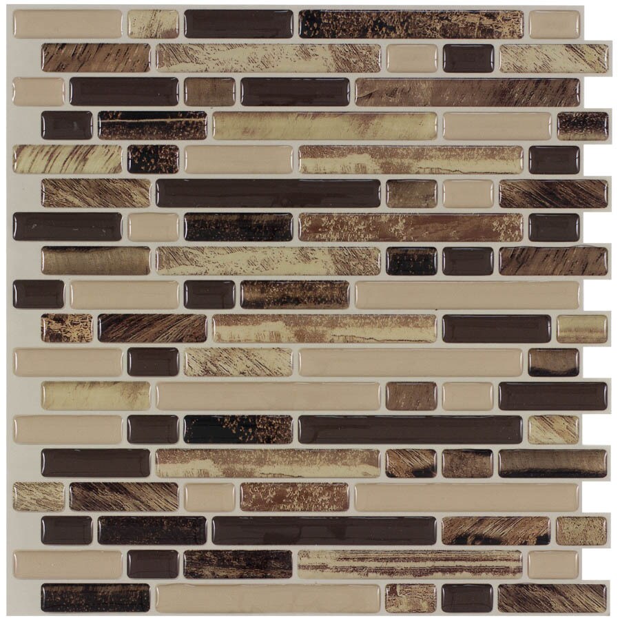 Peel&Stick Mosaics Rockbridge 10in x 10in Glossy Composite Linear