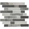 Elida Ceramica Wood Reflections Linear 12-in x 12-in Glass Mosaic Wall ...