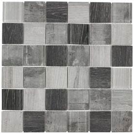 At Lowes Elida Ceramica Wood Reflections Squares Mosaic Gl Wall Tile Common 12 In X