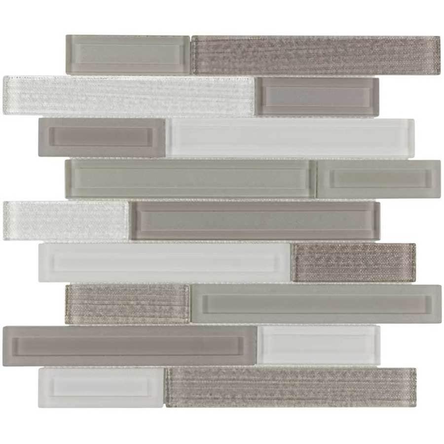 Elida Ceramica Artistry Linear 12 In X 12 In Glass Mosaic Wall Tile Common 12 In X 12 In 3974