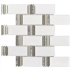 Tile Accessories At Lowesforpros Elida Ceramica Sierra Metallic Subway Brick Mosaic Ceramic Wall Tile Common 12 In