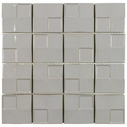 Boutique Ceramic Boutique Gray 12 In X 12 In Glazed Ceramic Random