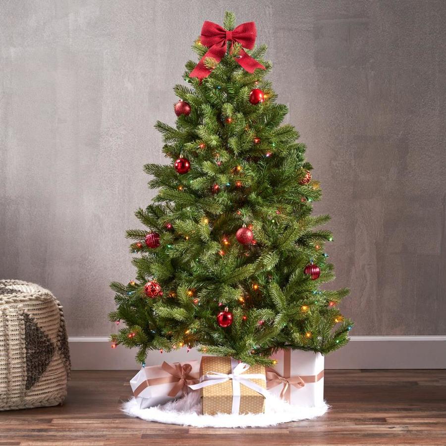 Best Selling Home Decor 4.5-ft Spruce Pre-lit Traditional Artificial ...
