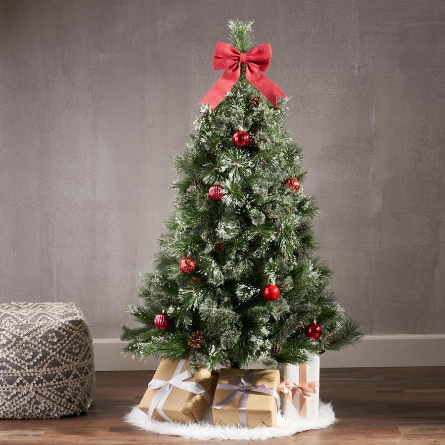 Best Selling Home Decor 4.5-ft Cashmere Pine Traditional Flocked ...