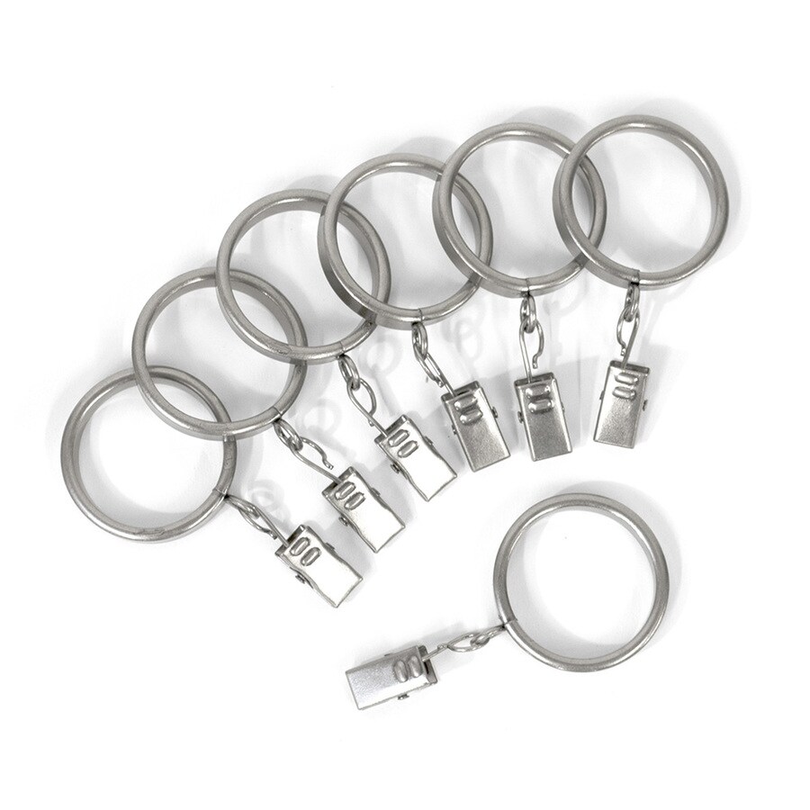 Lumino 7Pack 1in Silver Curtain Ring in the Curtain Rings department
