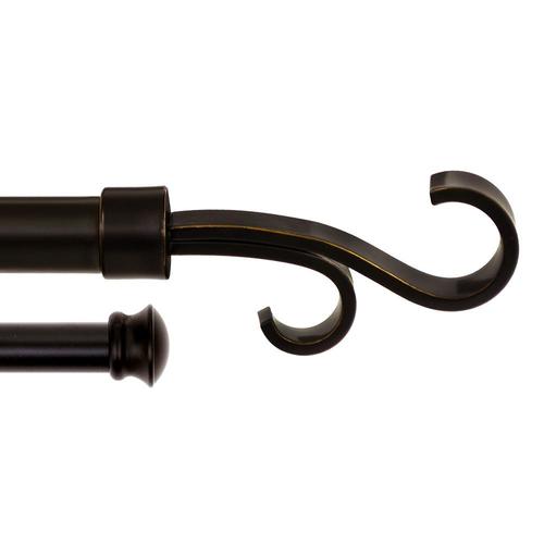 Lumino 48 In To 120 In Dark Oil Rubbed Bronze Steel Double Curtain