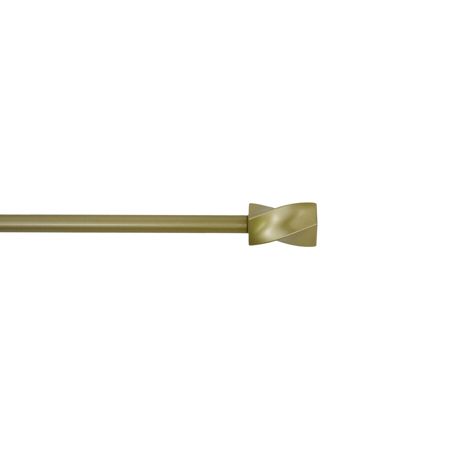 Style Selections 48 In To 84 In Satin Brass Steel Single Curtain