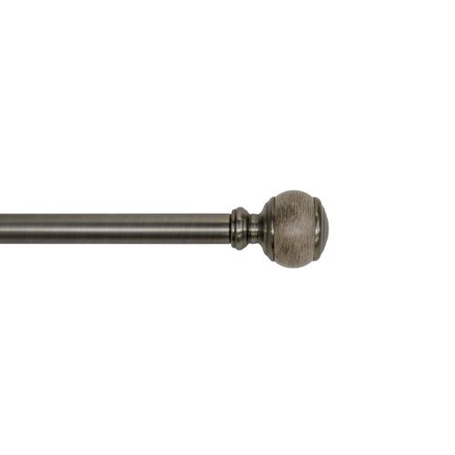 Allen Roth Allen Roth 72 In To 144 In Pewter Wood Steel Single